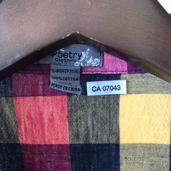 💛💙Poetry Brand Plaided Dress Shirt 100 Cotton💙 - Picture 6 of 14